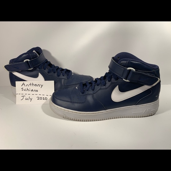 navy blue air force 1 mid
